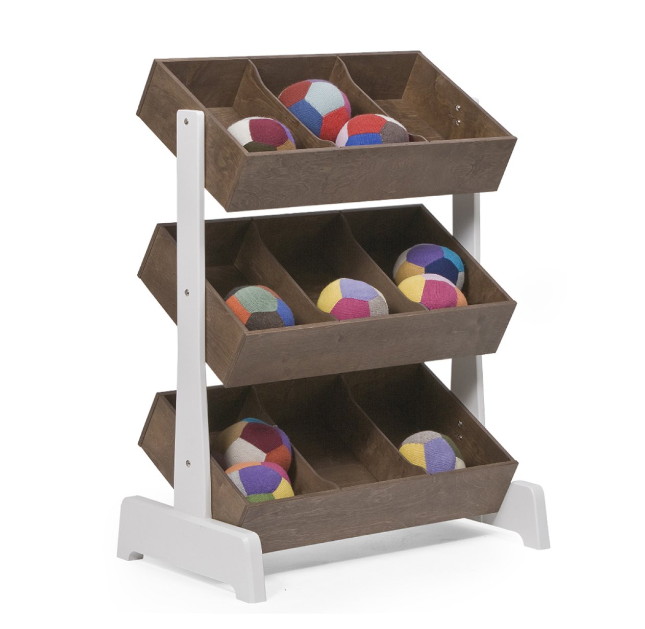 Toy store coffre à jouets - Blanc/Noyer